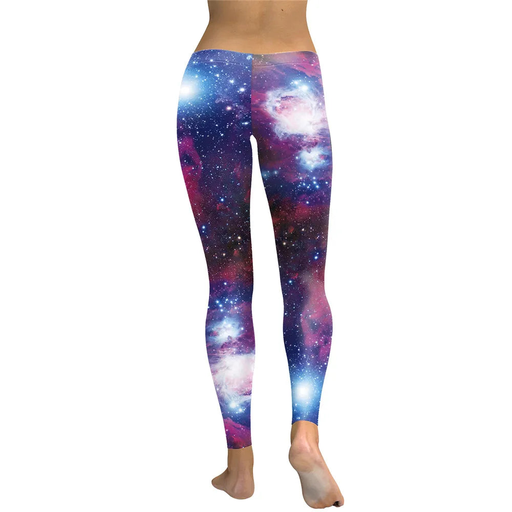 Galaxy Women 3D Digital Colorful Printed Leggings Pants