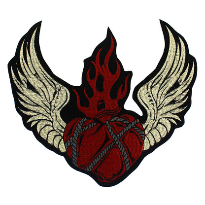 Embroidered red Heart Patch Appliques Iron on Patches Badge Clothes Sewing