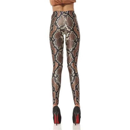 Women Design Fashion 3D Digital Snakeskin Slim Printed Leggings Pants