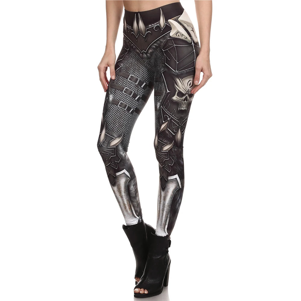 Women Fashion Skeleton Pattern Pants Leggings