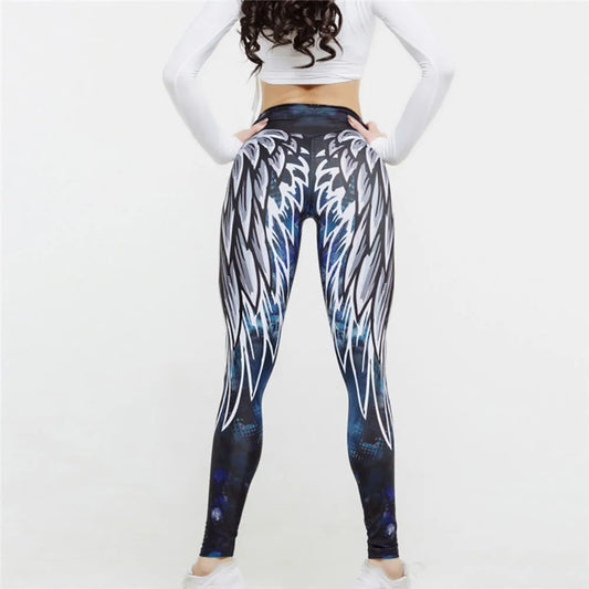 Angel Wing Printed Women Fashion Pants Leggings