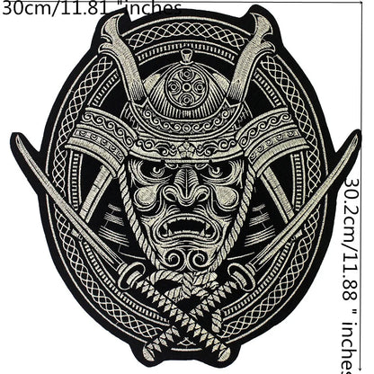 Fashion Helmet Skull Embroidered Patch Appliques Iron on Patches Badge Clothes Sewing