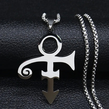 Artist Love Symbol Prince RIP Memorial Symbol Love Logo Steampunk Stainless Steel Necklace