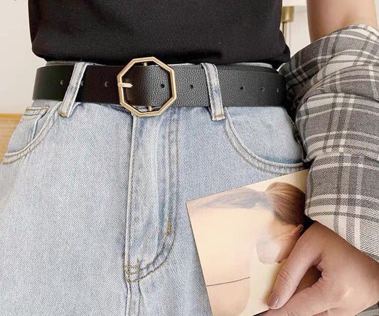 Women Fashion Leather Buckle Waist  Strap Trousers Belts