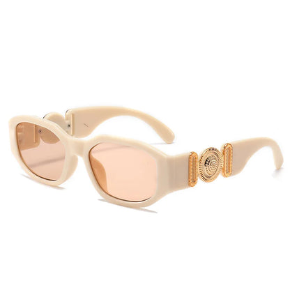 Men Women Small Rectangle Square Shades Vintage UV400 Sunglasses Glasses