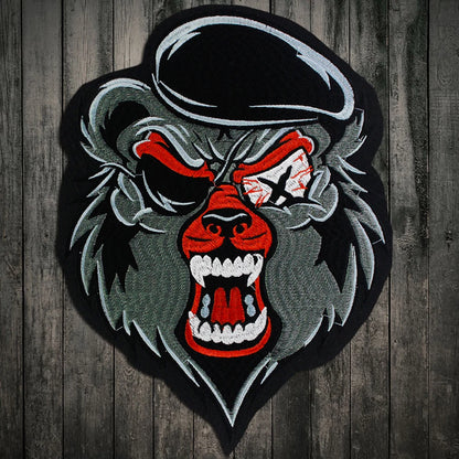 Embroidery Skull Sheep Head Patch Appliques Iron on Patches Badge Clothes Sewing