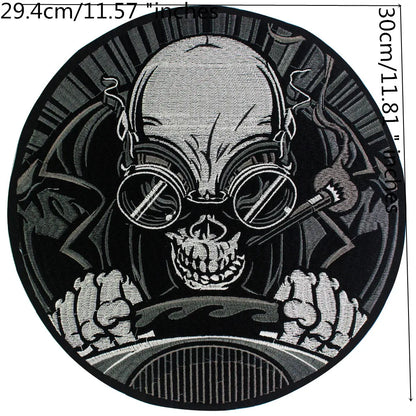 Embroidery Skull Sheep Head Patch Appliques Iron on Patches Badge Clothes Sewing