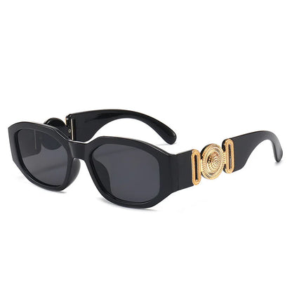 Men Women Small Rectangle Square Shades Vintage UV400 Sunglasses Glasses