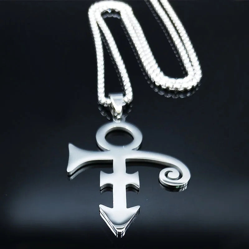 Artist Love Symbol Prince RIP Memorial Symbol Love Logo Steampunk Stainless Steel Necklace