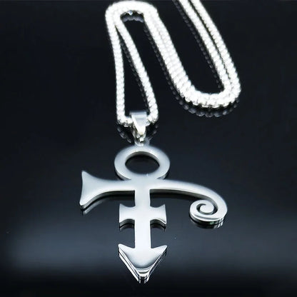 Artist Love Symbol Prince RIP Memorial Symbol Love Logo Steampunk Stainless Steel Necklace