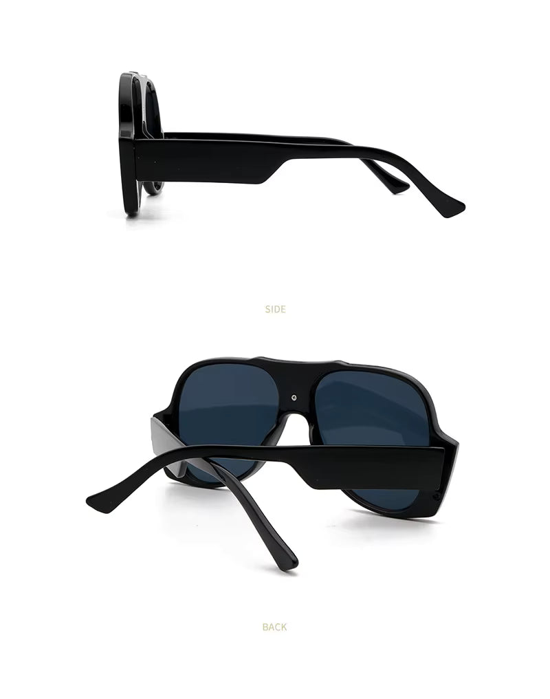 Men Women Vintage Shades Big UV400 Oversized Square Sunglasses Glasses