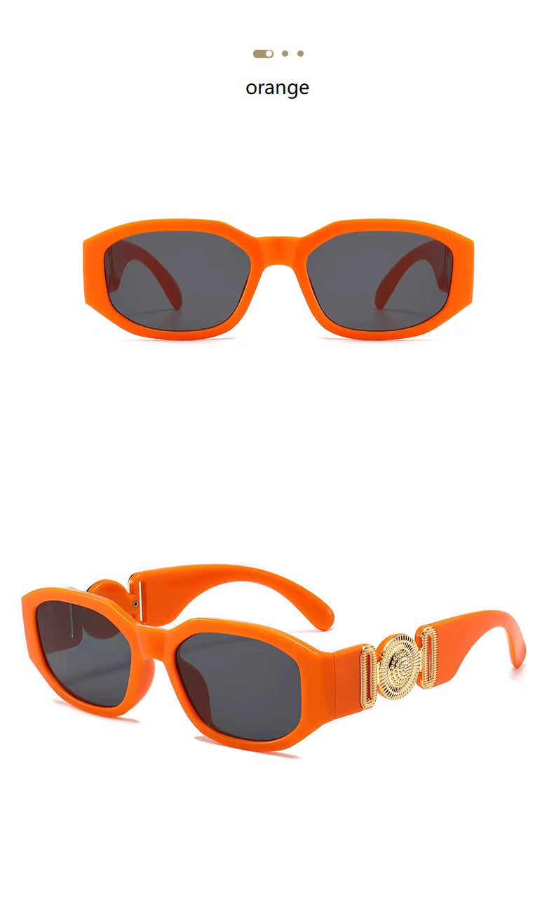 Men Women Small Rectangle Square Shades Vintage UV400 Sunglasses Glasses