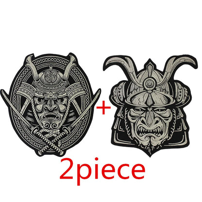 Fashion Helmet Skull Embroidered Patch Appliques Iron on Patches Badge Clothes Sewing