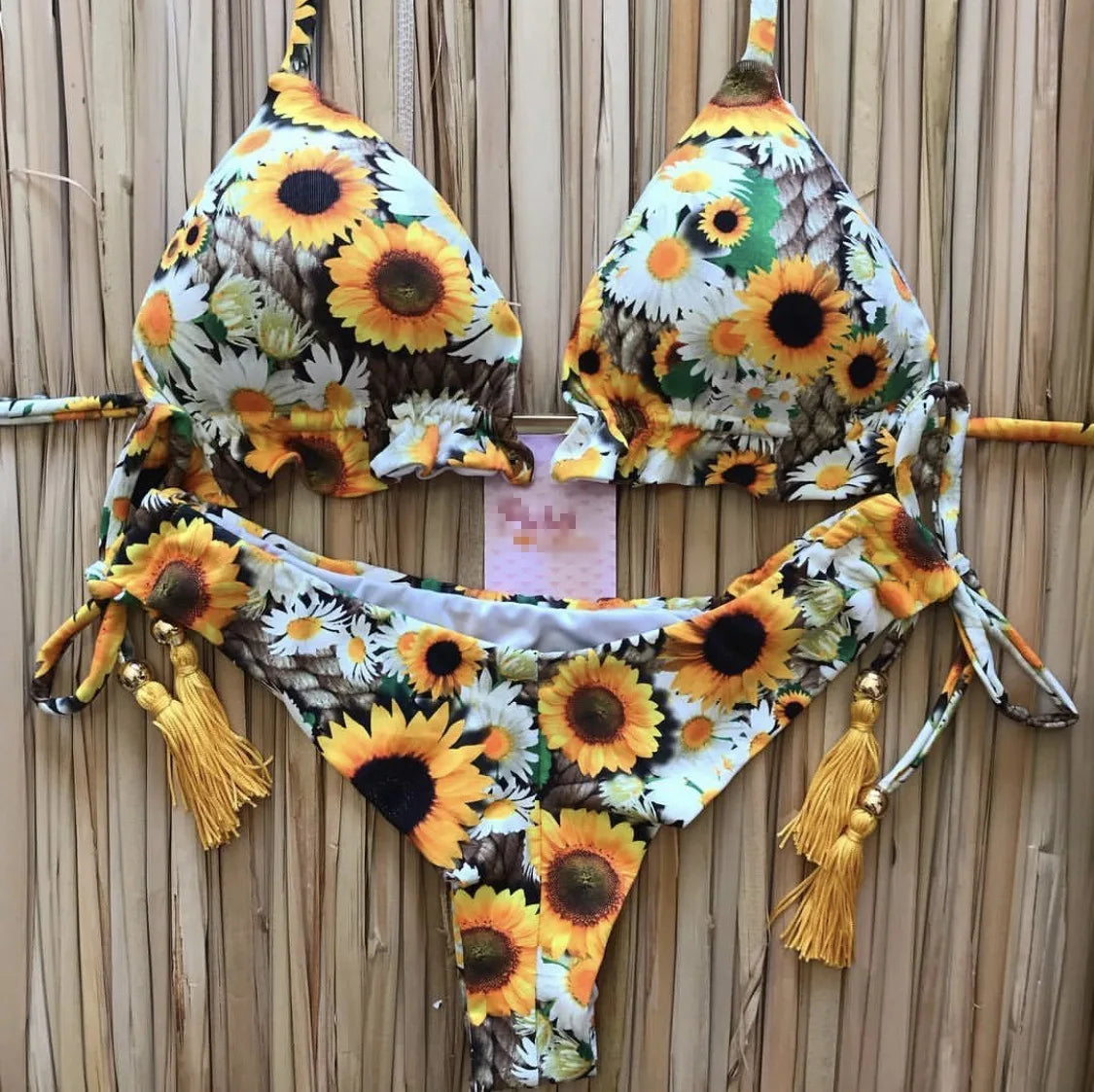 Sexy Print Swimsuit Bandage Two-Piece Swimwear Brazilian Beachwear Bathing Suit