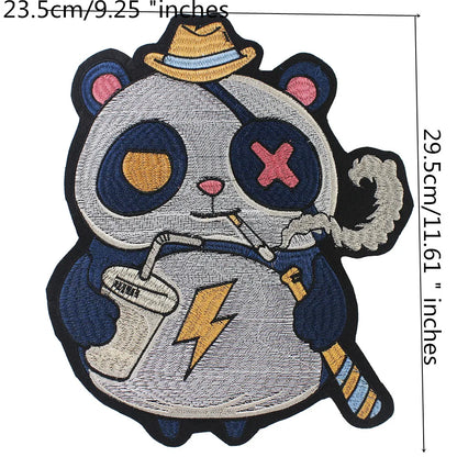Skull Vest Embroidery Rider Iron on DIY Patches Patch Clothes