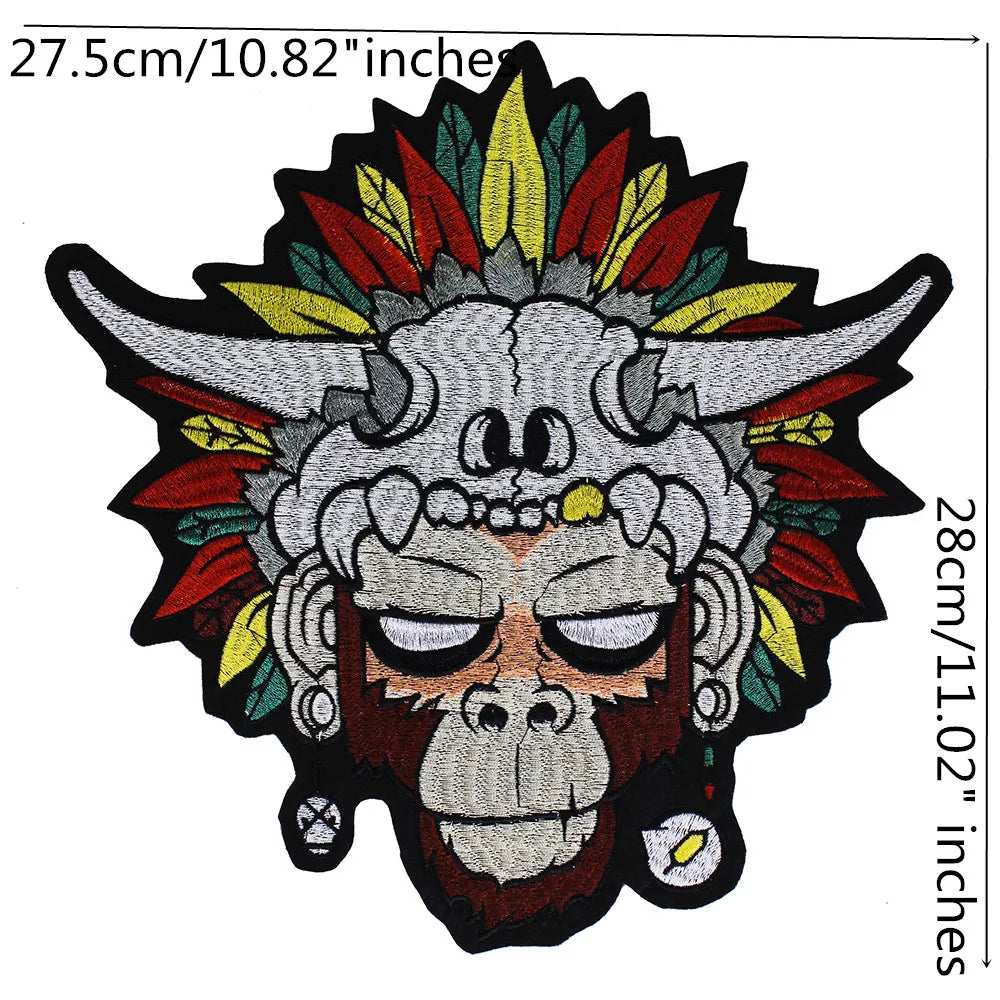 Cartoon Monkey Fist Embroidered Patch Appliques Iron on Patches Badge Clothes Sewing