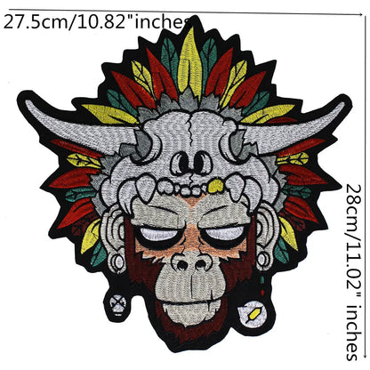 Cartoon Monkey Fist Embroidered Patch Appliques Iron on Patches Badge Clothes Sewing