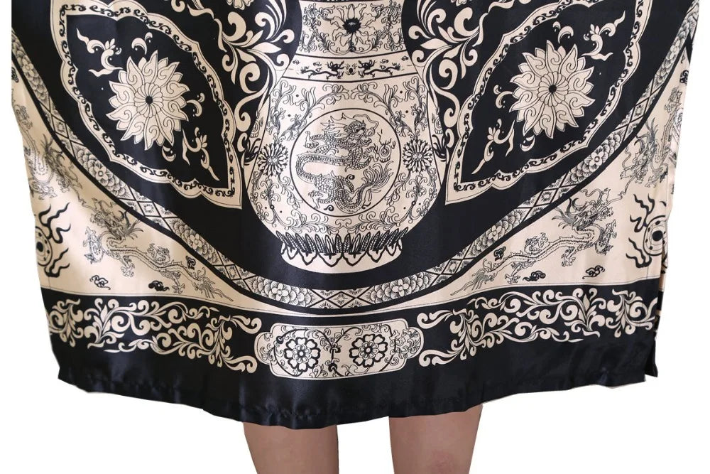 Plus Size Women Nightgown Printed Loose Sleepwear Nightwear Robe Bath Gown