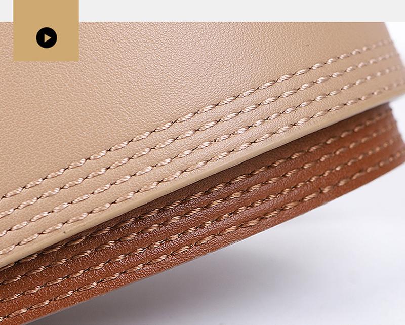 Fashion Designs Wide Leather Gold Pin Buckle Irregular Designs Waistbands Belt