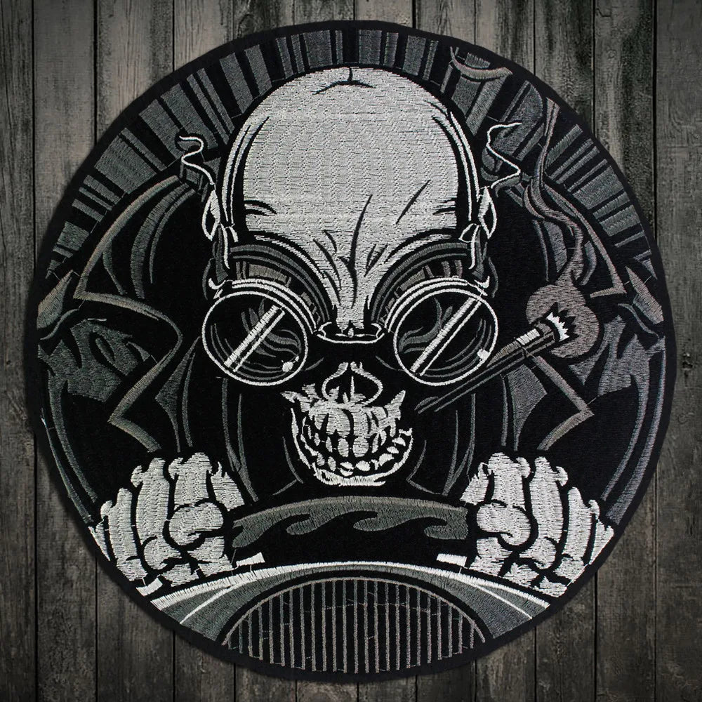 Embroidery Skull Sheep Head Patch Appliques Iron on Patches Badge Clothes Sewing