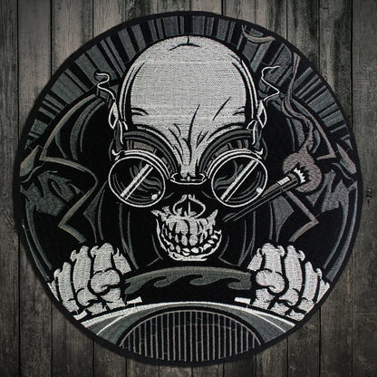 Embroidery Skull Sheep Head Patch Appliques Iron on Patches Badge Clothes Sewing