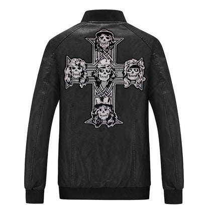Big Cross Skull Gothic Punk Rock Iron on Patches Embroidered Crown Skull Patch Clothes Sewing Stickers