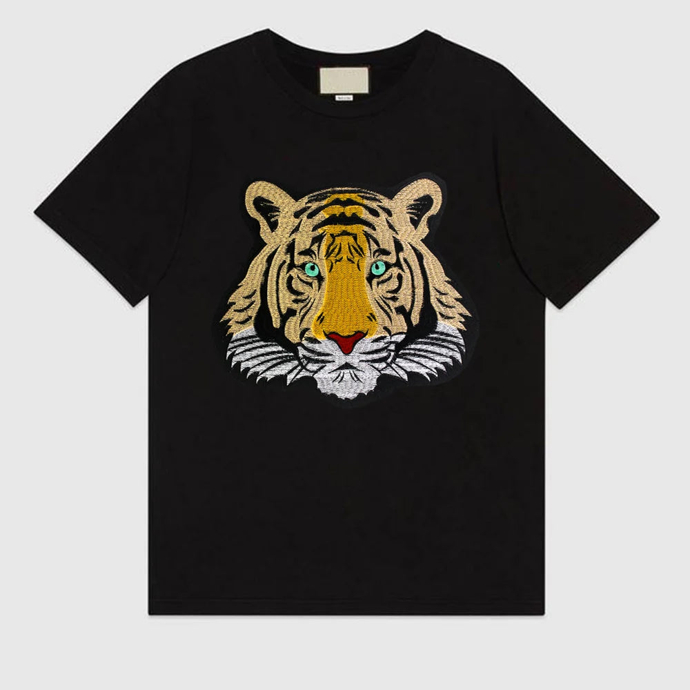 Large-size biker Punk Motorcycle Embroidered Tiger Skeleton Patch Appliques Iron on Patches Badge Clothes Sewing