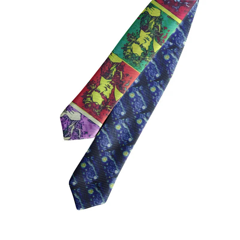 Men Classic Slim Fashion Skinny Music Printed Neckties Business Ties