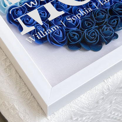 Mama Gift We Love You - Personalized Flower Shadow Box