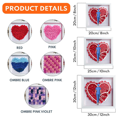 Never Forget The Difference You've Made - Personalized Flower Shadow Box