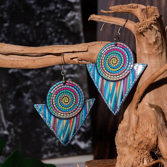 Women Ethnic Retro Bohemian Stylish Pendant Earrings Gift