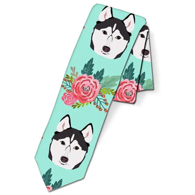 Men 8cm Fashion Slim Printed Wedding Groom Necktie Ties