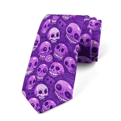 8cm Men Skull Print Fashion Wedding Halloween cosplay Necktie Ties