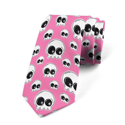 8cm Men Skull Print Fashion Wedding Halloween cosplay Necktie Ties