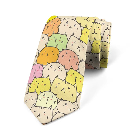 8cm Men Cartoon Bear Printed Fashion Wedding Novelty Necktie Ties