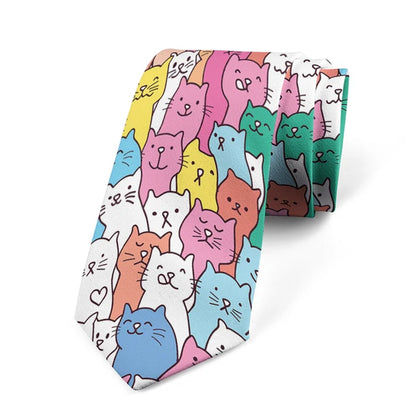 8cm Men Cartoon Bear Printed Fashion Wedding Novelty Necktie Ties