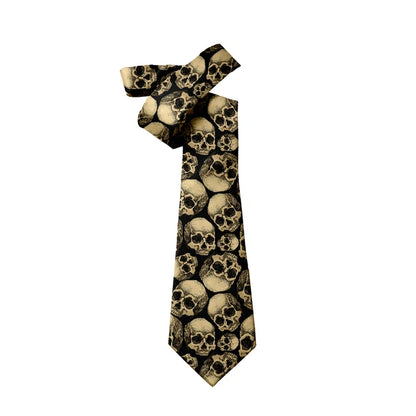 8cm 3D Skull Rock Printed Fashion Neckties Ties