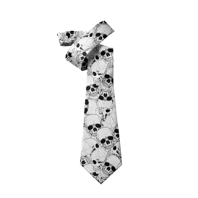 8cm 3D Skull Rock Printed Fashion Neckties Ties