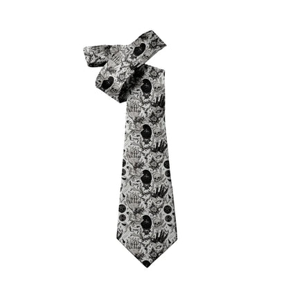 8cm 3D Skull Rock Printed Fashion Neckties Ties