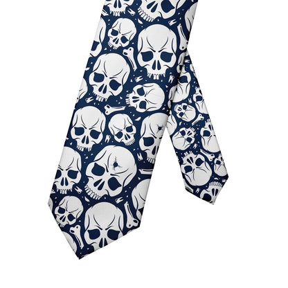 8cm 3D Skull Rock Printed Fashion Neckties Ties