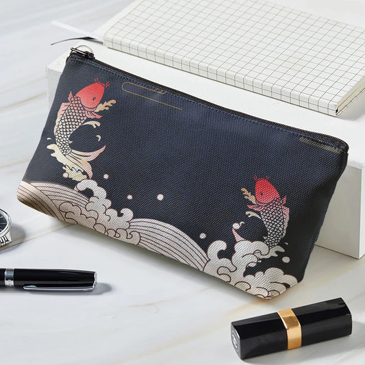 Women Girls Sail Prints Makeup Cosmetic Coin Zipper Pouch Bags