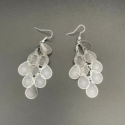 Geometry Teardrop Water Drop Shape Filigree Fashion Earrings