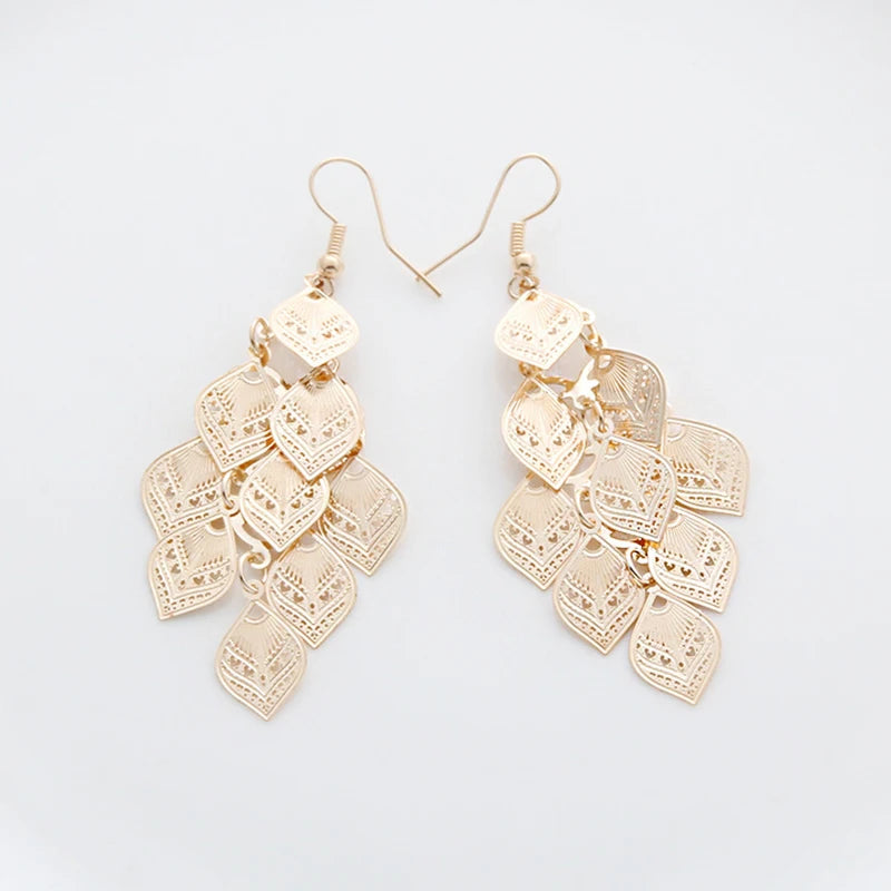 Women Fashion Shield Shape Handmade Earrings