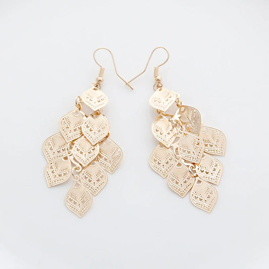 Women Fashion Shield Shape Handmade Earrings