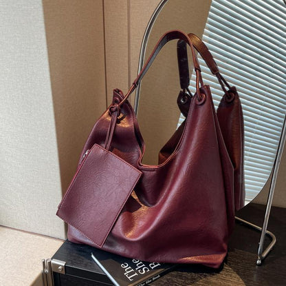 Women's Fashion Shoulder Leather Hobo Handbag Bag