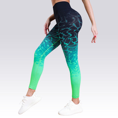 Women's Printing Seamless High Waist Yoga Pants Leggings