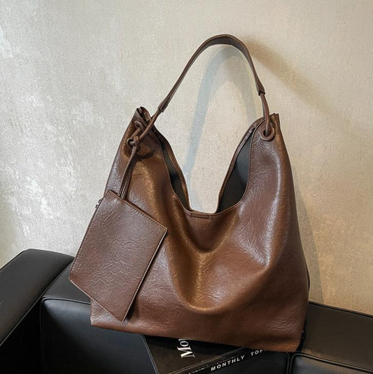 Women's Fashion Shoulder Leather Hobo Handbag Bag