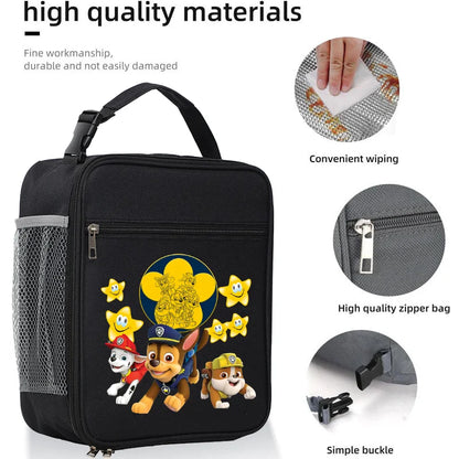 Paw Patrol Kids Cartoon Waterproof Portable Insulated Lunch Box Bags