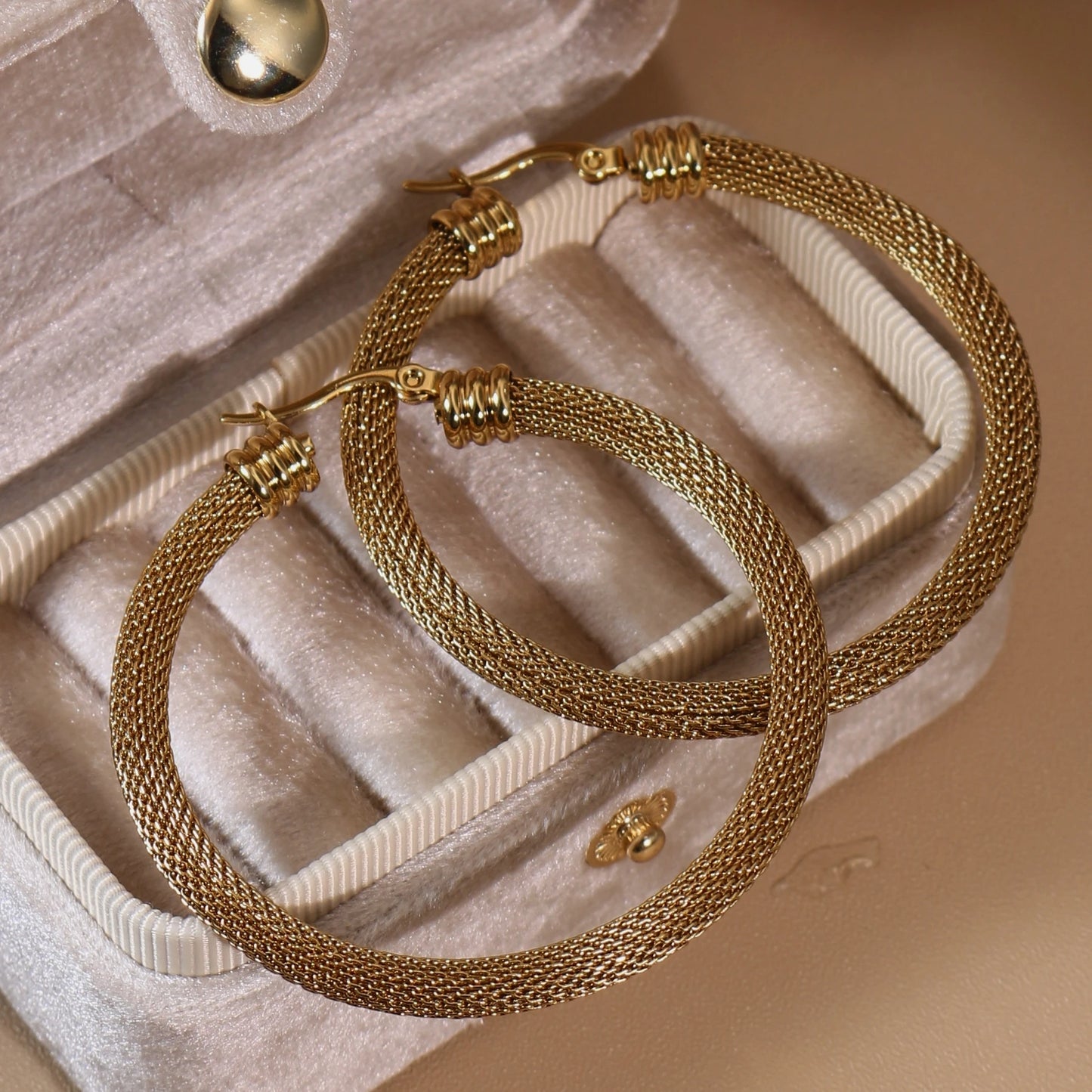 Fashionable 18K Gold-Plated Stainless Steel Women's Earrings Gifts
