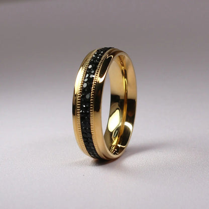 Women Zircon Stainless Steel Love Brand 18k Gold Color Wedding Ring